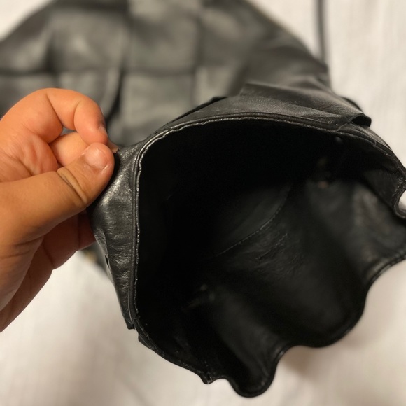 Genuine Italian leather braided black backpack - Picture 4 of 5